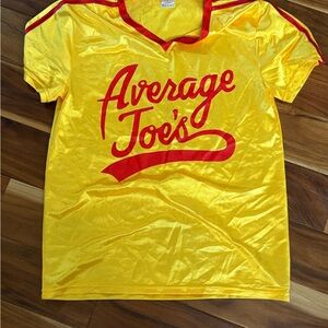 Adult Average Joes costume shirt  movie “dodgeball” Yellow Red Shirt (0912)‎